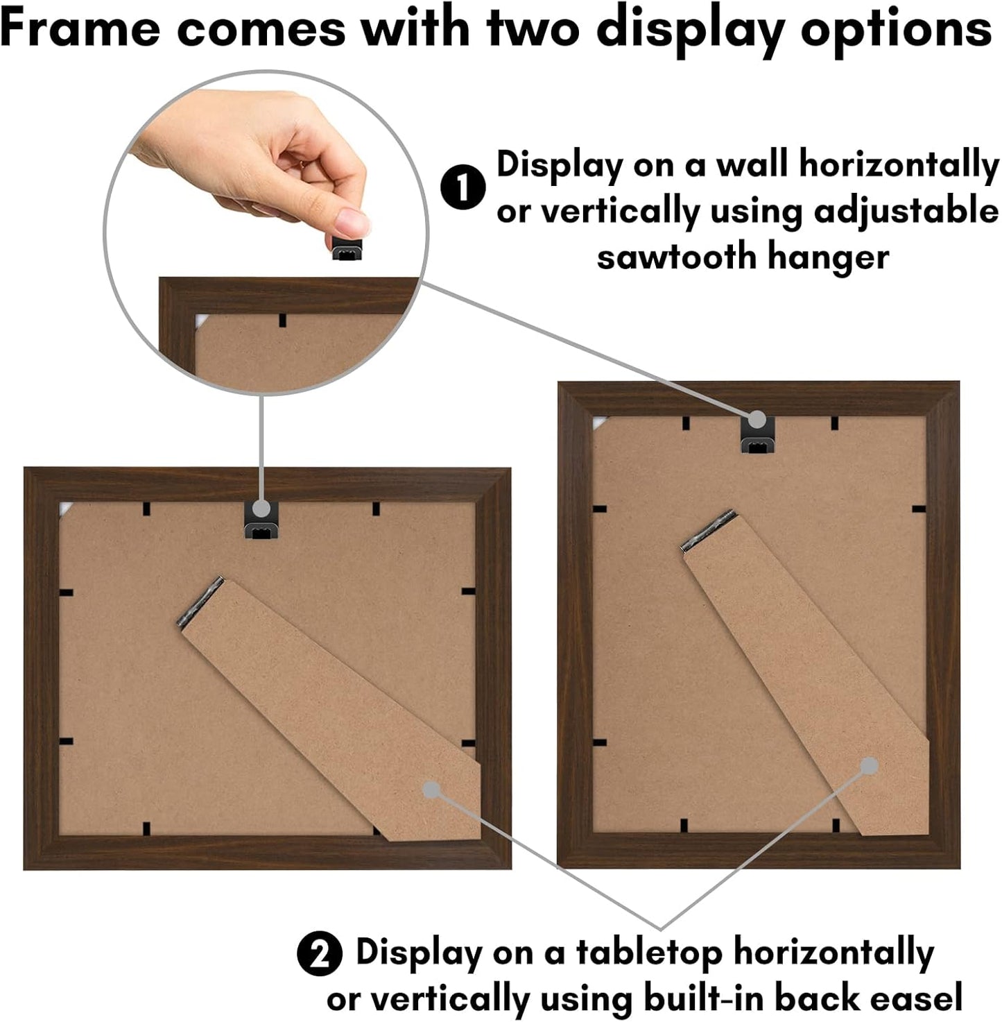 Americanflat 4x6 Collage Picture Frame with Shatter-Resistant Glass - Fits Five 4x6 Photos or Use as One 11x14 Picture Frame - Signature Collection - Collage Frames for Wall Display - Black