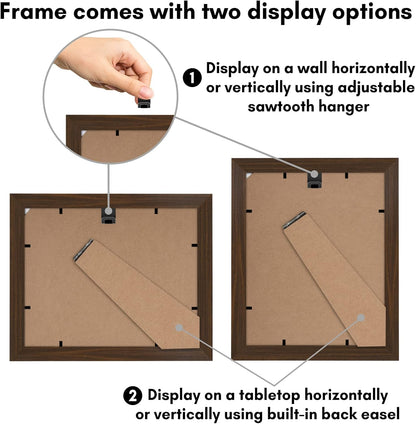 Americanflat 4x6 Collage Picture Frame with Shatter-Resistant Glass - Fits Five 4x6 Photos or Use as One 11x14 Picture Frame - Signature Collection - Collage Frames for Wall Display - Black