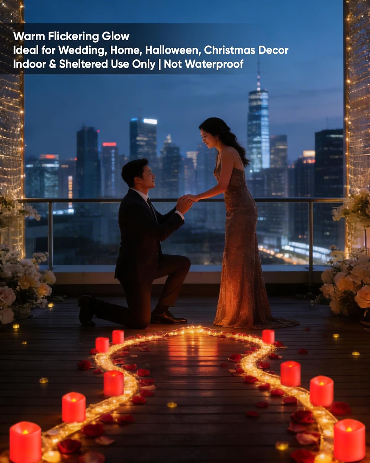 Homemory 24Pack Flickering Flameless Votive Candles,200+Hour Electric Fake Candles,Battery Operated LED Tealight for Wedding,Outdoor,Table,Halloween,Christmas Decor(Warm White,Battery Included)