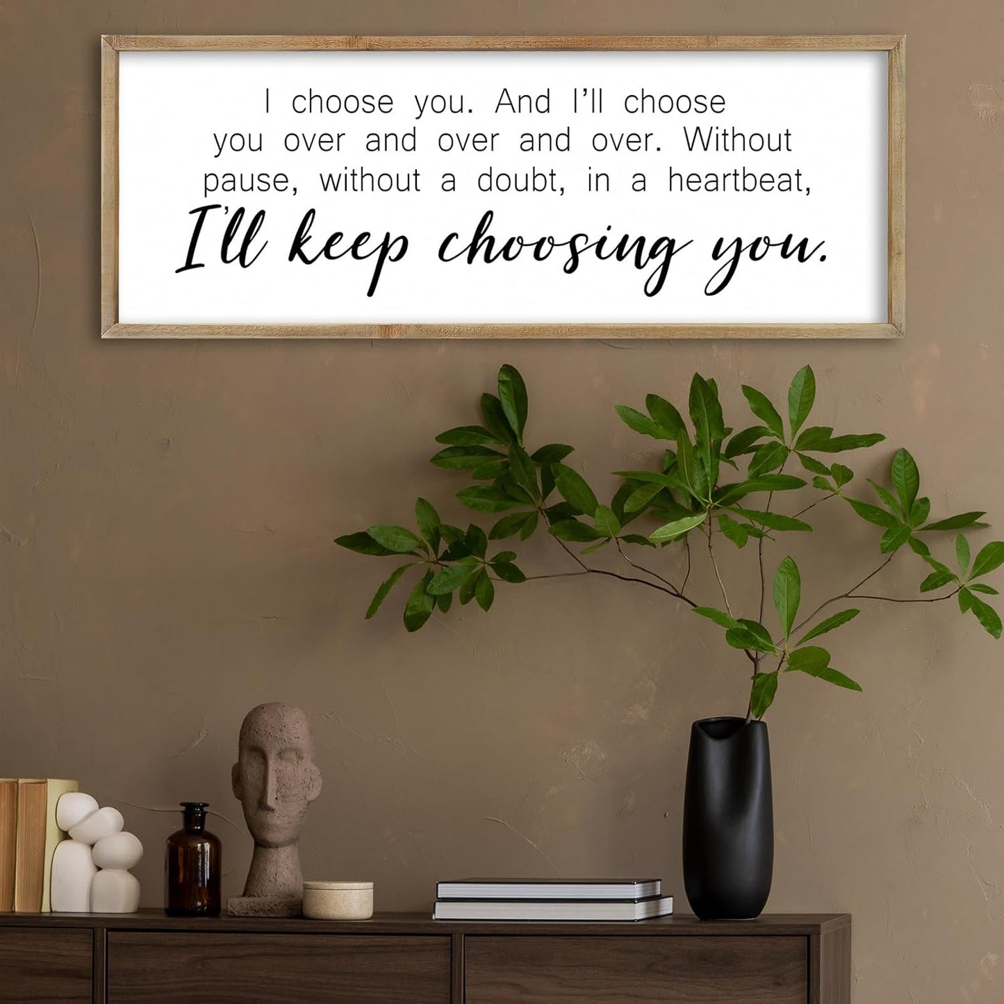 FZMHASLWW Gather Sign Wall Decor 32"×12" Large Wooden Framed for Dining Room Simple Home Kitchen Hanging Art (Wood)