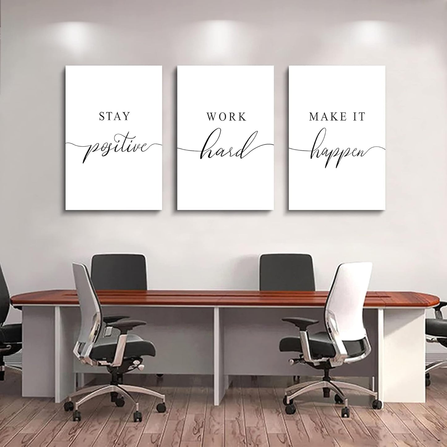 Inspirational Canvas Painting Wall Art -EPHANY ART,Mindset Quotes Prints, Success Framed Entrepreneur Poster Positive Quotes Wall Poster for Home Office Workplace (M-3pcs,12x16inchx3pcs)