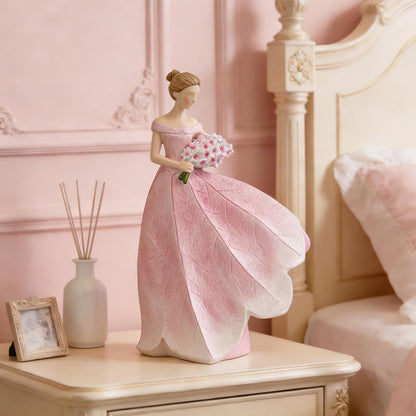 Guichifun Fairy Statue Collection Home Decoration - Leaf Angel Girls Resin Modern Table Decor for Living Room Office Sculpture Decor for Women Indoor Rustic Figurines Gift 5 x 3 x 7.5 Inch