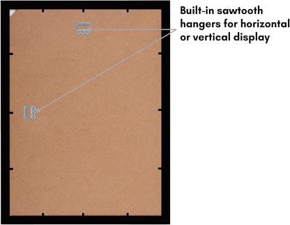 Americanflat 12x18 Poster Frame with Shatter-Resistant Glass - Signature Collection - Gallery-Style Frames Made of Engineered Wood - Photo Frame for Wall Display - Black - Colors C