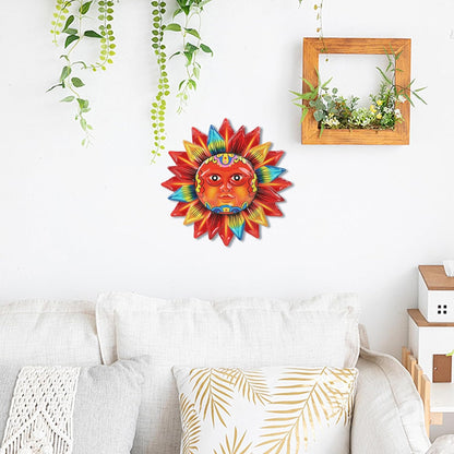 Large Metal Sun Wall Decor Outdoor, 27 Inch Sun and Moon Decor Metal Wall Art, 3D Sun Wall Decor for Patio Garden Yard Fence Bedroom Living Room Decoration