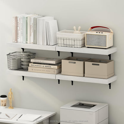 Furinno Rossi 5-Tier Wall Mount Floating Radial Corner Shelf, White