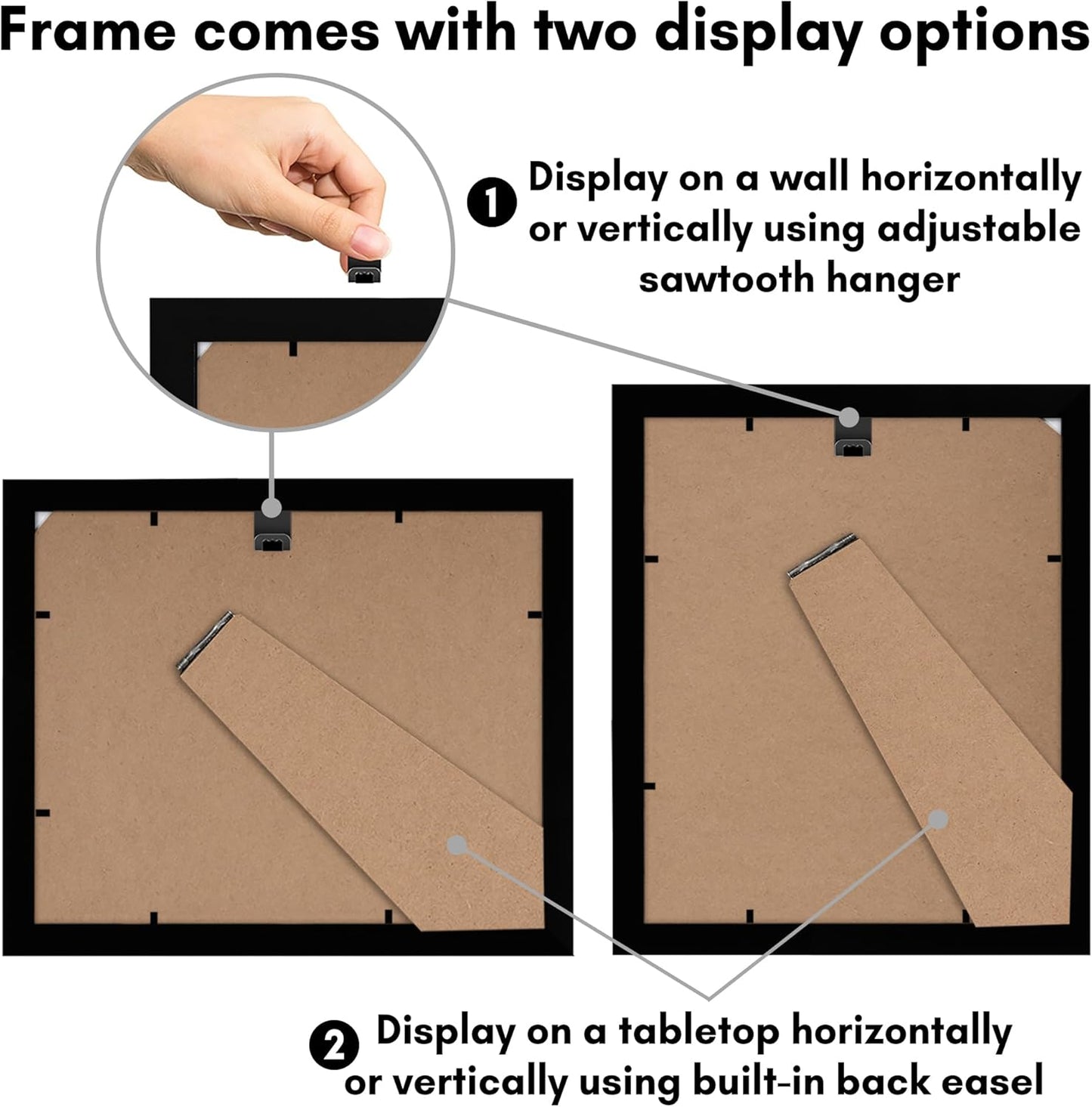 Americanflat 12x18 Poster Frame with Shatter-Resistant Glass - Signature Collection - Gallery-Style Frames Made of Engineered Wood - Photo Frame for Wall Display - Black - Colors B