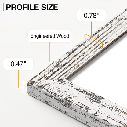 Vittanly 20 Pack Picture Frames Collage Wall Decor, Multi Sizes Including 4pcs 8x10, 8pcs 5x7 and 8pcs 4x6 Photo Frames, Gallery Frame Set for Wall or Tabletop Display, Black, Brown and Dark Grey