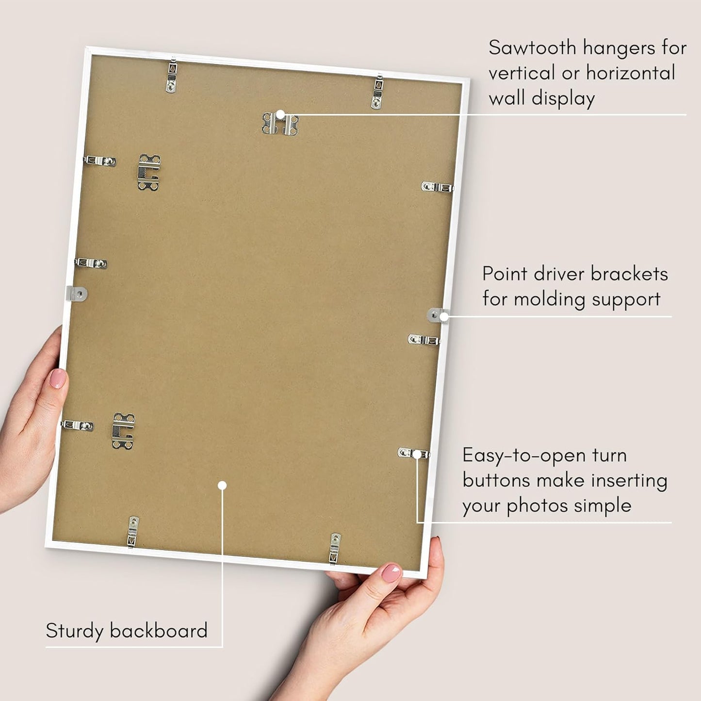 Americanflat 24x36 Poster Frame with Polished Plexiglass - Streamline Collection - Thin Border Picture Frame for Wall Display - Hanging Hardware Included - Black - Colors B