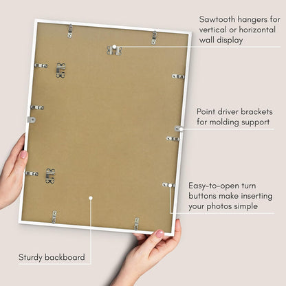 Americanflat 24x36 Poster Frame with Polished Plexiglass - Streamline Collection - Thin Border Picture Frame for Wall Display - Hanging Hardware Included - Black - Colors B