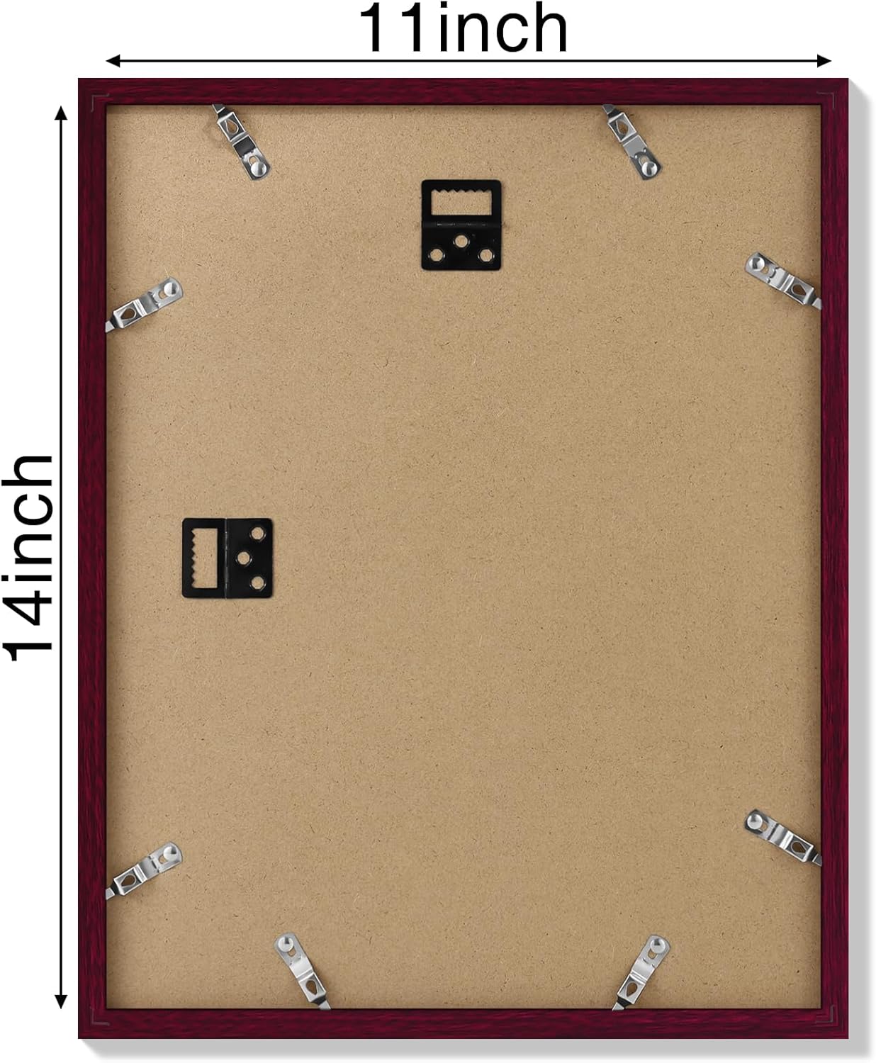 Vittanly 11x14 Picture Frame, Display Pictures 8x10 with Mat or 11x14 without Mat, Photo Frame for Wall Mounting, Black, 1 Pack - Colors B