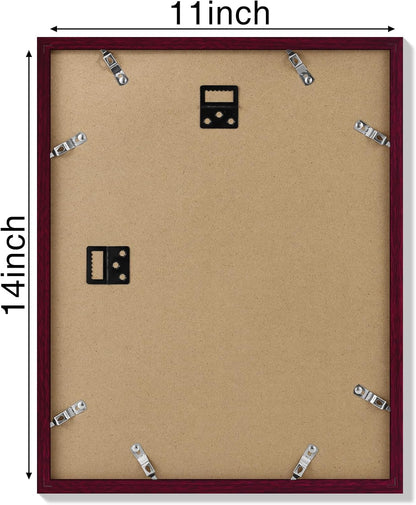 Vittanly 11x14 Picture Frame, Display Pictures 8x10 with Mat or 11x14 without Mat, Photo Frame for Wall Mounting, Black, 1 Pack - Colors B