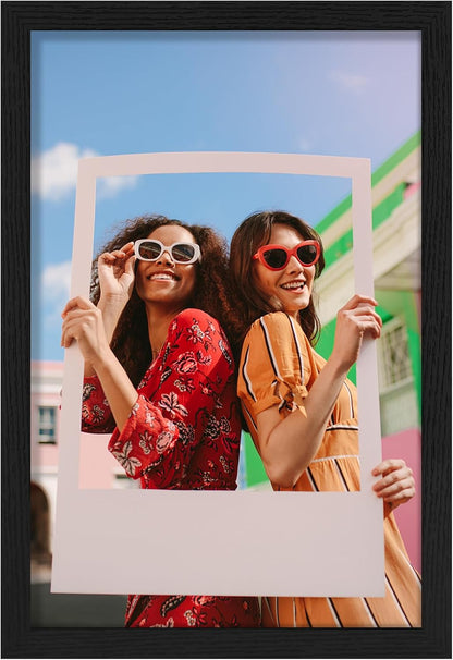 Vittanly 11x14 Picture Frame, Display Pictures 8x10 with Mat or 11x14 without Mat, Photo Frame for Wall Mounting, Black, 1 Pack - Colors A