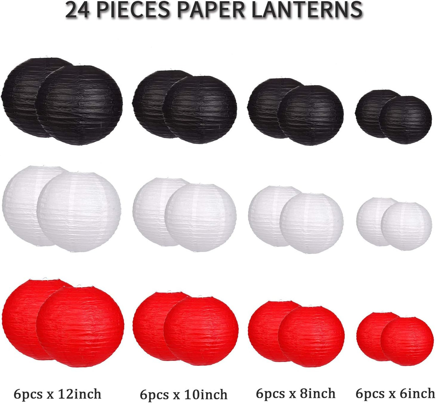 Paper Lanterns Decorative, Round Hanging Paper Lanterns Decorations for Rustic Party Bridal Shower Wedding Sage Green Birthday Party Supplies Gold/Ivory/Sage Green 15pcs