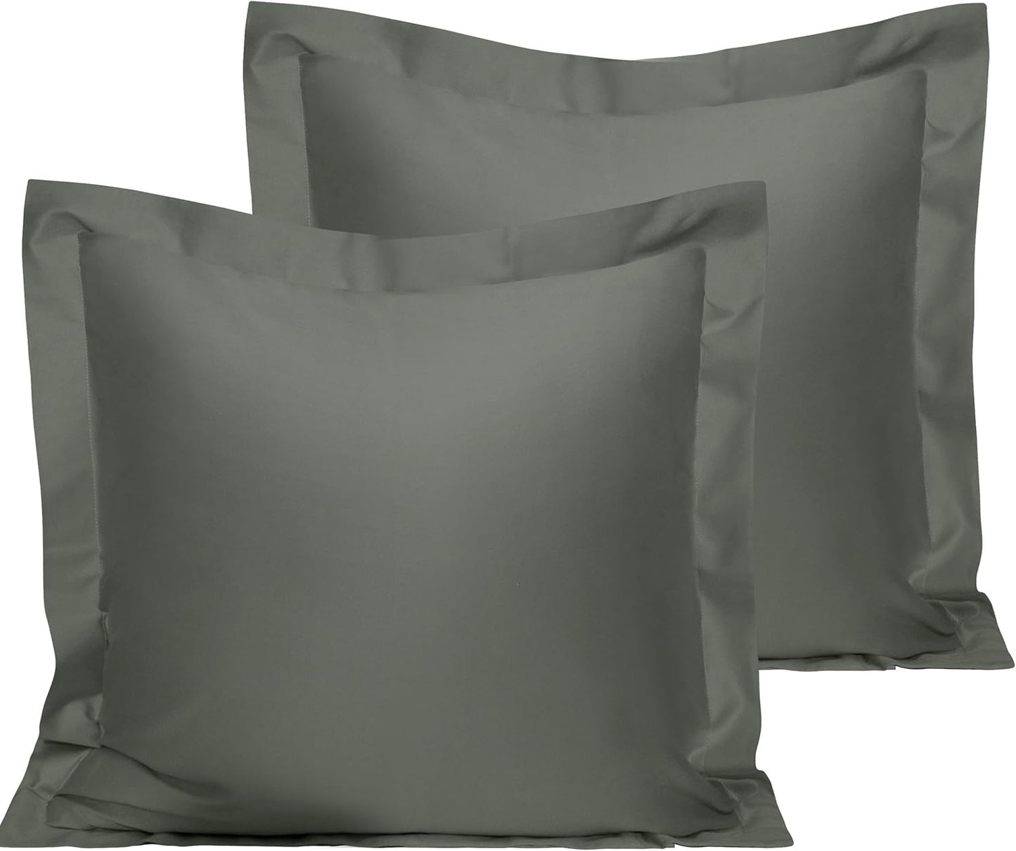NTBAY Cotton 26x26 Euro Sham Covers - 500 Thread Count Egyptian Cotton Euro Pillow Covers, 2 Pack Super Soft and Breathable 26x26 Pillow Covers, Square Pillow Cases, White