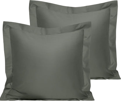 NTBAY Cotton 26x26 Euro Sham Covers - 500 Thread Count Egyptian Cotton Euro Pillow Covers, 2 Pack Super Soft and Breathable 26x26 Pillow Covers, Square Pillow Cases, White