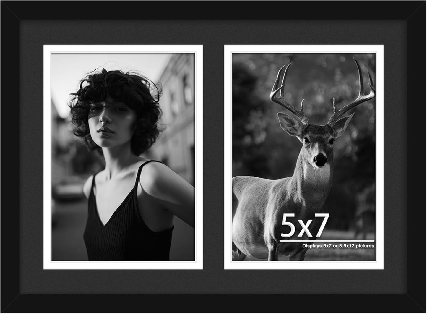 DUENPY 14x26 Collage Picture Frame 4x6 Collage Picture Frame Displays Twelve 4x6 inch Photos Available Horizontal Wall Mounting Display and Vertical Black - Colors A