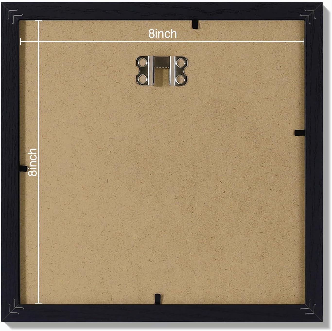 Vittanly 8x10 Picture Frames Set of 9, Shatter Resistant Plexiglass, Display 5x7 Pictures with Mat or 8x10 without Mat, Photo Frames for Wall or Tabletop, Engineered Wood, Black - Colors A