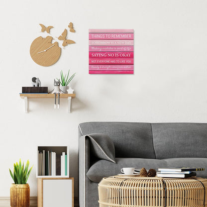 Inspirational Farmhouse Canvas Print Wall Art Decor One Small Positive Thought in the Morning Can Change Your Whole Day Sign Painting Plaque Rustic Home Decoration (8 X 8 Inches, Framed)