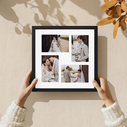 Vittanly 11x14 Collage Picture Frame, Displays 5Pcs 4x6 Pictures with Mat or 1Pcs 11x14 without Mat for Wall Mounting, Picture Frames Collage Wall Decor in Black, 1 Pack