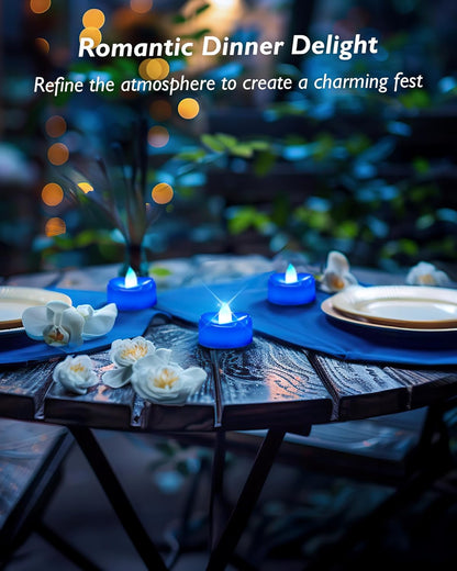 merrynights LED Candles, Tea Lights Candles Battery Operated Bulk, 50-Pack Long-Lasting 200 Hours Flameless Tealight Candles, Realistic Tea Lights for Christmas Halloween Wedding, 1.5'' D X 1.25'' H