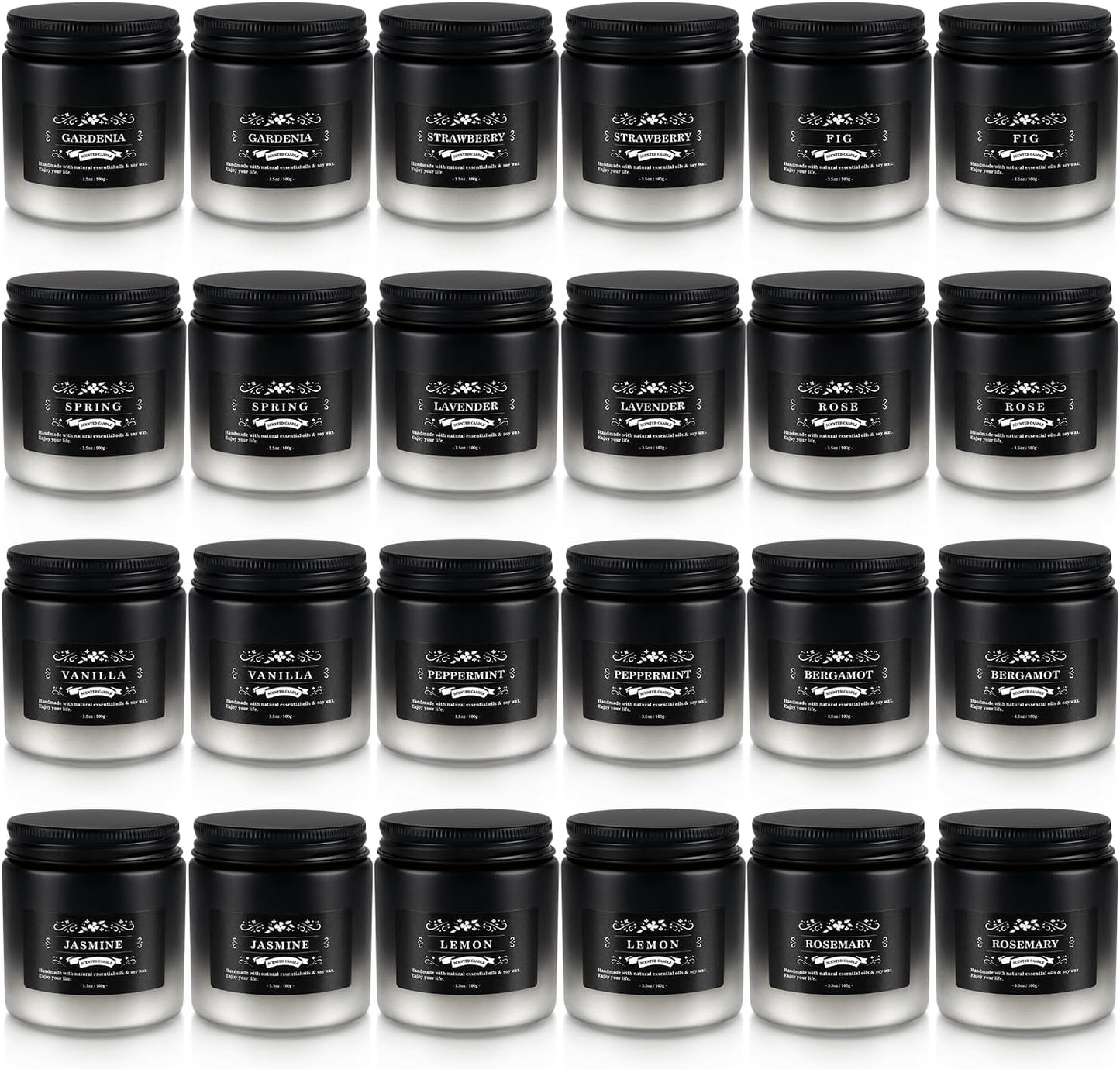 Howemon 24 Pack Scented Candles Set for Home, Relaxing Stress Relief, Aromatherapy - Natural Soy Wax and Fragrance - Gifts for Women, Mom, Best Friend, Wife, Birthday