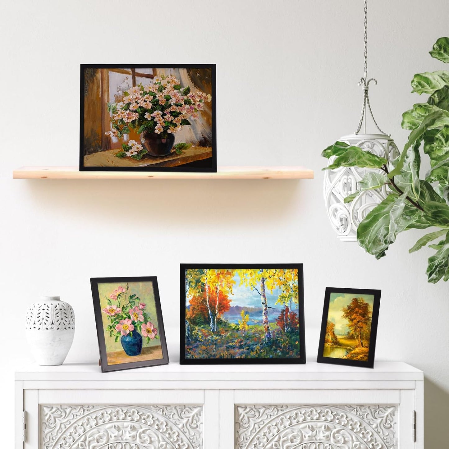 Giftgarden 16 Pack Gold Picture Frames for Multi Sizes Photos, Assorted Set Including Two 11x14, Two 8x10, Six 5x7, Six 4x6, Gallery Collage Frame for Wall or Tabletop Display