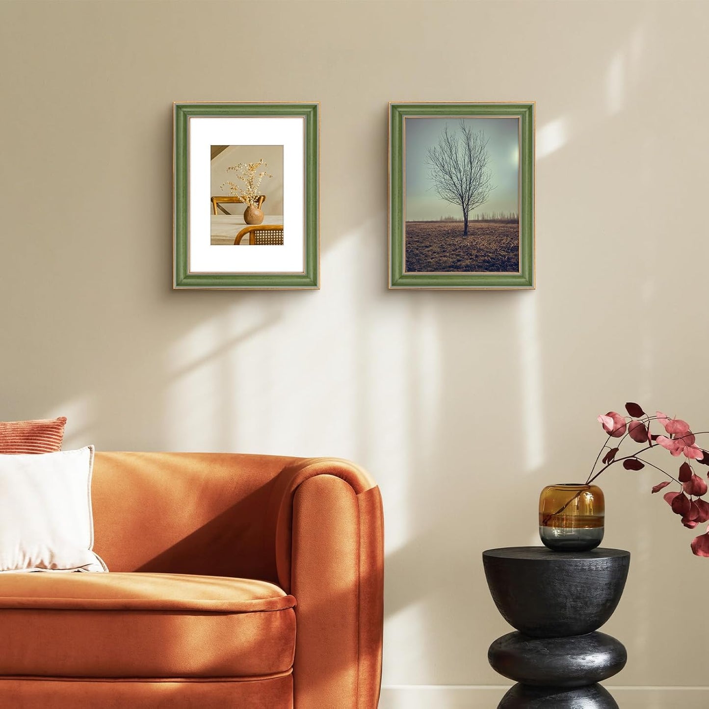 Golden State Art, 11x14 Photo Frame with Mat for Pictures 8x10 and Real Glass (Dark Gold Brown & Bronze Pewter Panel with White Color Mat, 1.25 Inch Frame Border)