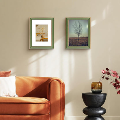 Golden State Art, 11x14 Photo Frame with Mat for Pictures 8x10 and Real Glass (Dark Gold Brown & Bronze Pewter Panel with White Color Mat, 1.25 Inch Frame Border)