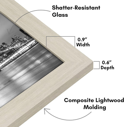 Americanflat 12x18 Poster Frame with Shatter-Resistant Glass - Signature Collection - Gallery-Style Frames Made of Engineered Wood - Photo Frame for Wall Display - Black - Colors A