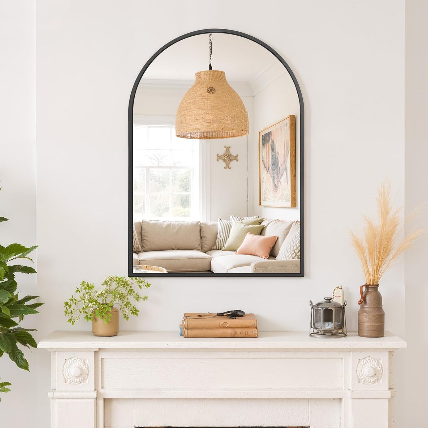 Round Wall Mirror 30 Inch Gold Vanity Mirror with Metal Frame, Modern Circle for Bathroom, Entryway, Bedroom, Living Room, Wall Mounted Decorative Mirrors