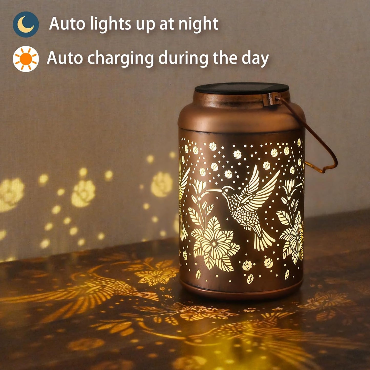 Mothers Day Gifts for Mom Grandma - Birthday Day Gifts for Women, Hummingbird Solar Lantern Outdoor Waterproof, Garden Decor