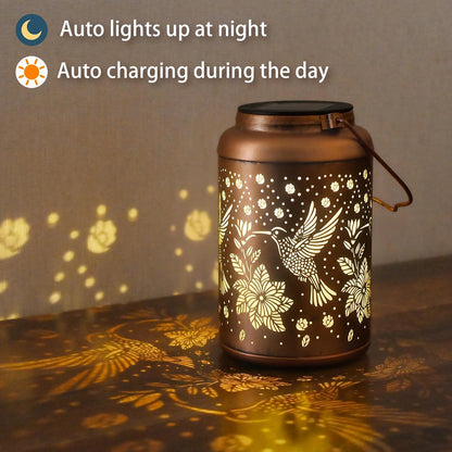 Mothers Day Gifts for Mom Grandma - Birthday Day Gifts for Women, Hummingbird Solar Lantern Outdoor Waterproof, Garden Decor