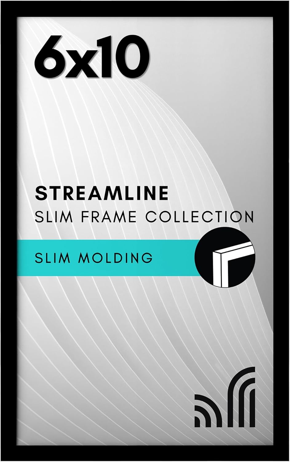 Americanflat 24x36 Poster Frame with Polished Plexiglass - Streamline Collection - Thin Border Picture Frame for Wall Display - Hanging Hardware Included - Black - Colors B