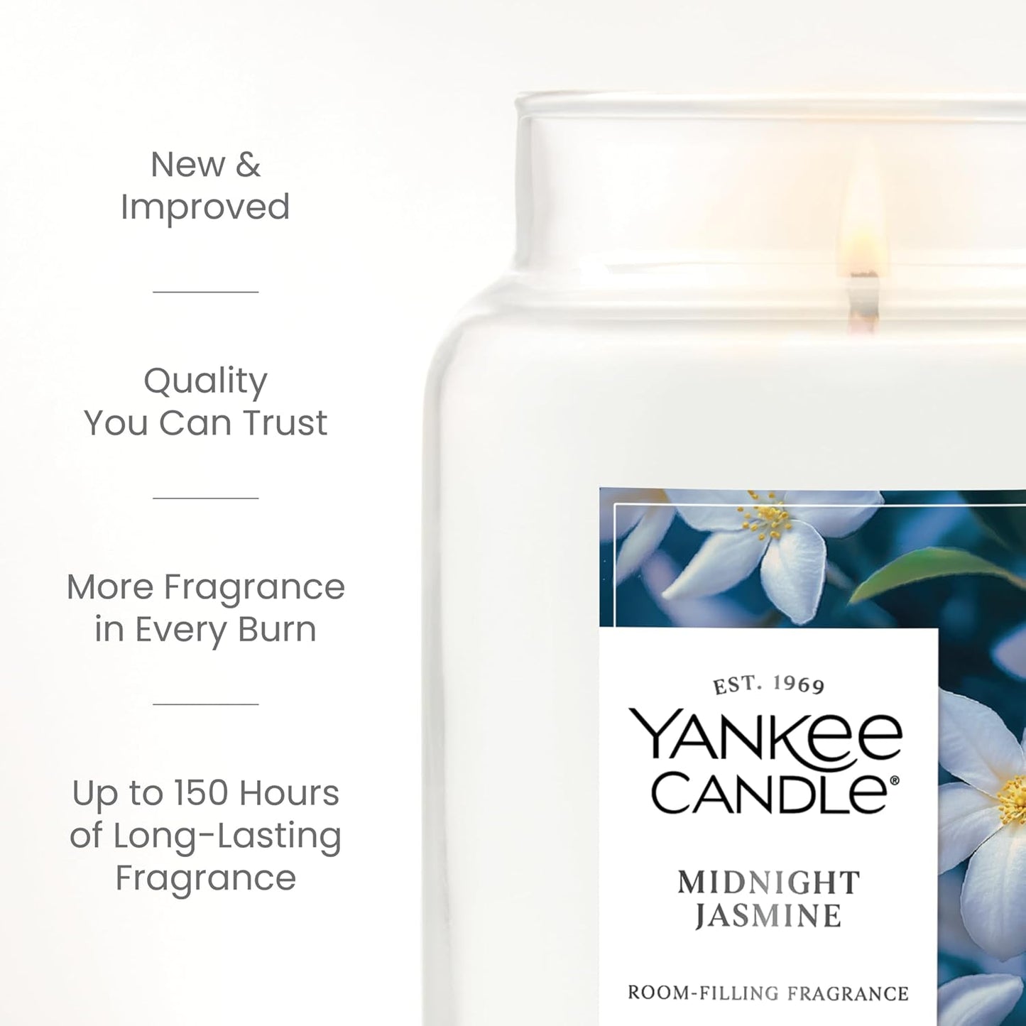 Yankee Candle Lilac Blossoms Scented Candle, 22oz Large Jar with up to 150 Hour Burn Time, Giftable, Birthdays