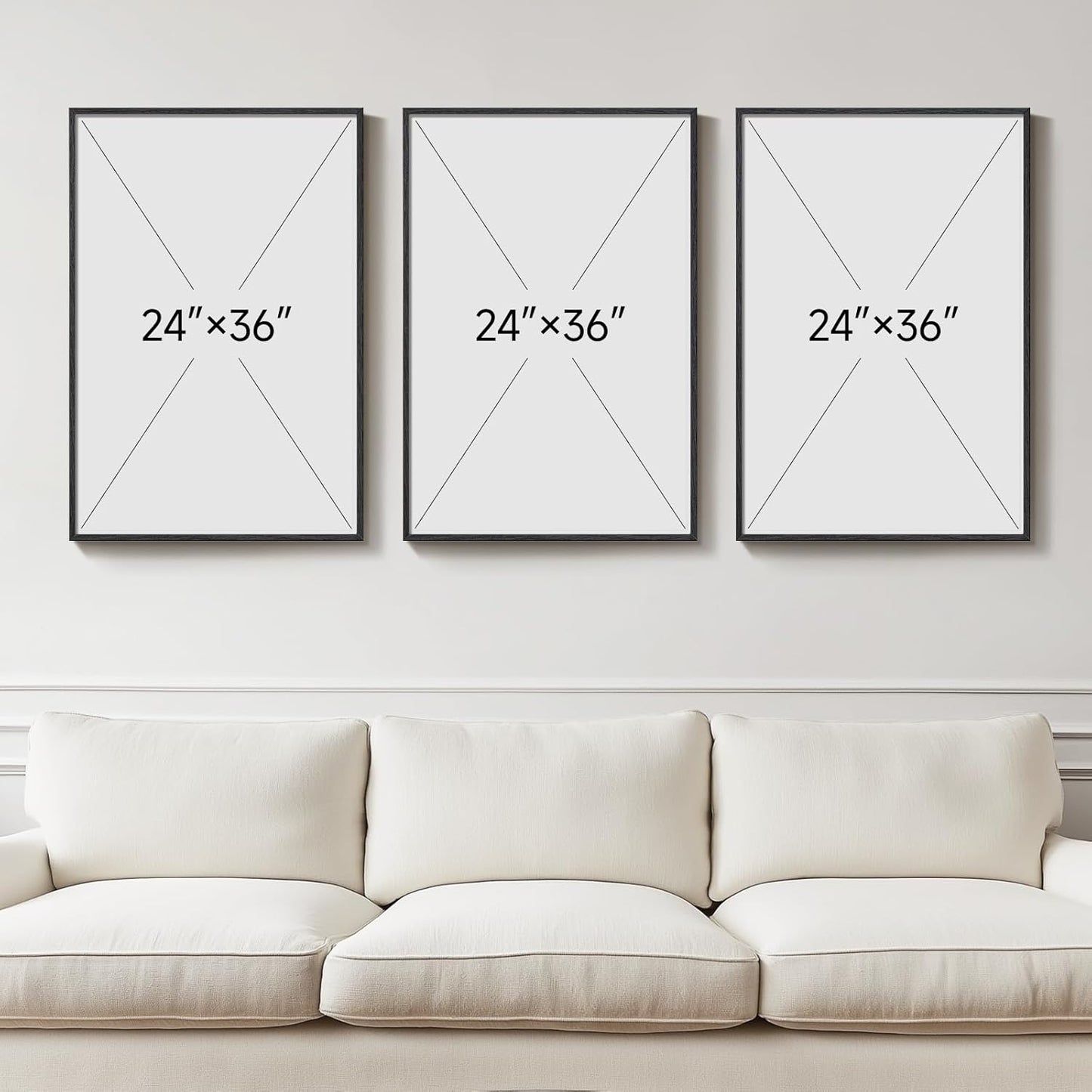 Framed Modern Luxury Gold Wall Art, Set of 3 Piece Contemporary Paintings Artwork for Walls, Golden Prints Pictures with Gold Frame, Wall Decor for Living Room, Hallway, Bedroom, Office 16x24 Inch