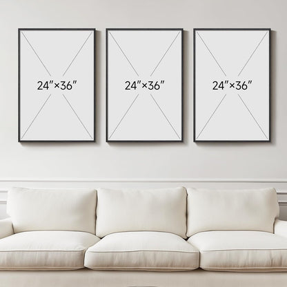 Framed Modern Luxury Gold Wall Art, Set of 3 Piece Contemporary Paintings Artwork for Walls, Golden Prints Pictures with Gold Frame, Wall Decor for Living Room, Hallway, Bedroom, Office 16x24 Inch