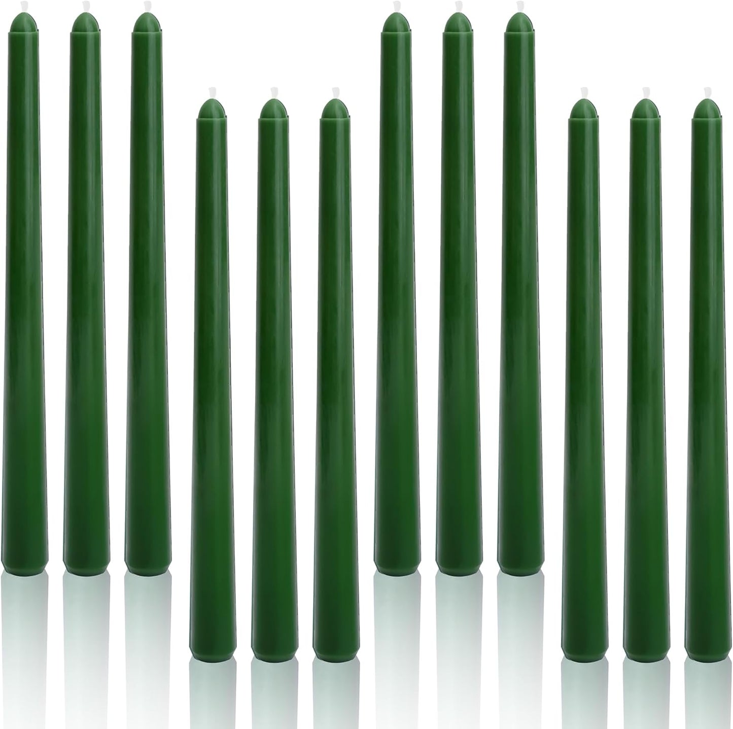 Viyffo Taper Candles, 10 Inch, 4 Pack, Olive Glow – Unscented, Dripless & Smokeless Design, Up to 8 Hour Burn – Long Tall Taper Candlesticks for Wedding, Dinner & Home Decor