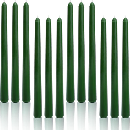 Viyffo Taper Candles, 10 Inch, 4 Pack, Olive Glow – Unscented, Dripless & Smokeless Design, Up to 8 Hour Burn – Long Tall Taper Candlesticks for Wedding, Dinner & Home Decor