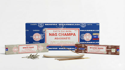 Satya Sai Baba Nag Champa Agarbatti, 250gms Hand Rolled Fine Quality Incense Sticks for Purification, Relaxation, Positivity, Yoga, Meditation