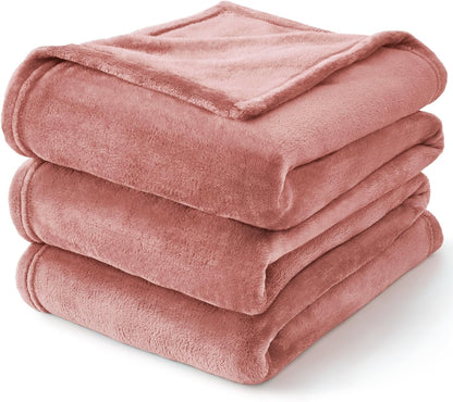 BEDELITE Fleece Blanket Black Throw Blankets for Couch & Bed, Luxury Plush Cozy Fuzzy Blanket 50x60 inches, Super Soft Warm Lightweight Throw Blanket for Travel Camping - Colors A
