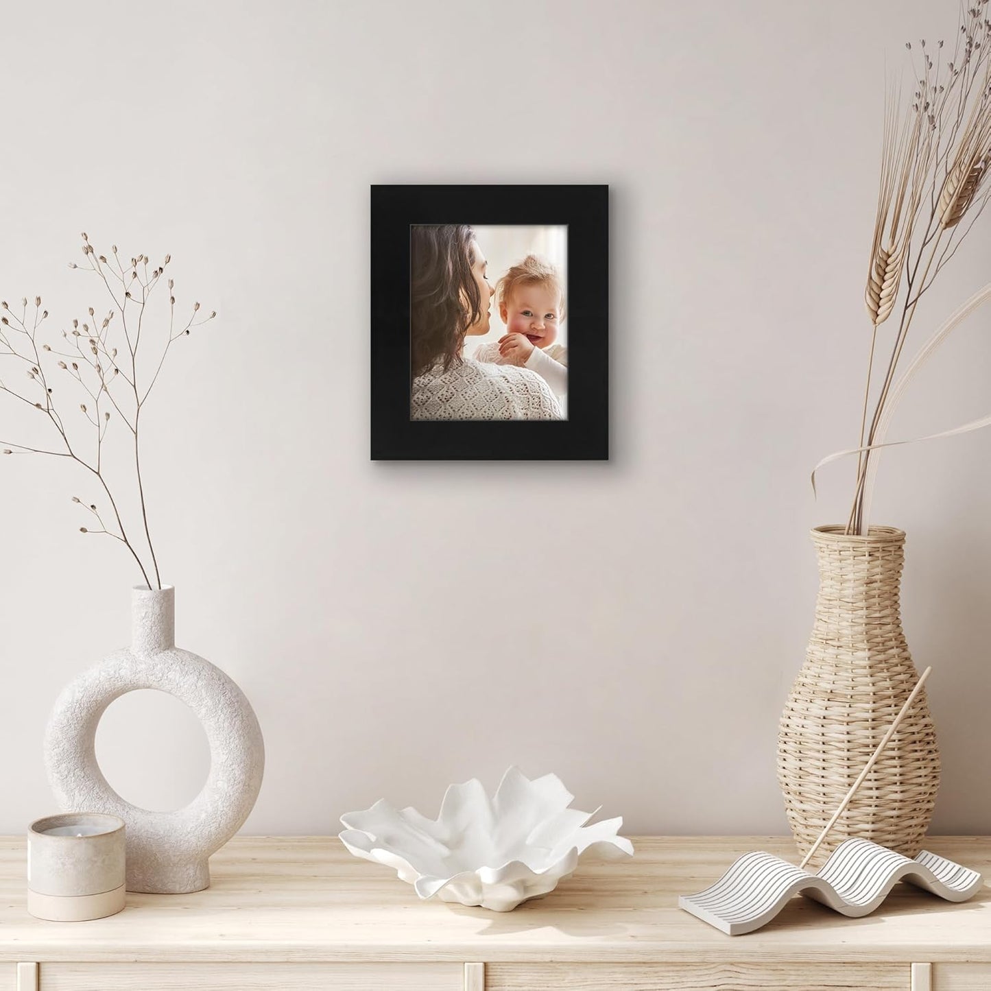 Americanflat 12x18 Poster Frame with Shatter-Resistant Glass - Signature Collection - Gallery-Style Frames Made of Engineered Wood - Photo Frame for Wall Display - Black - Colors B