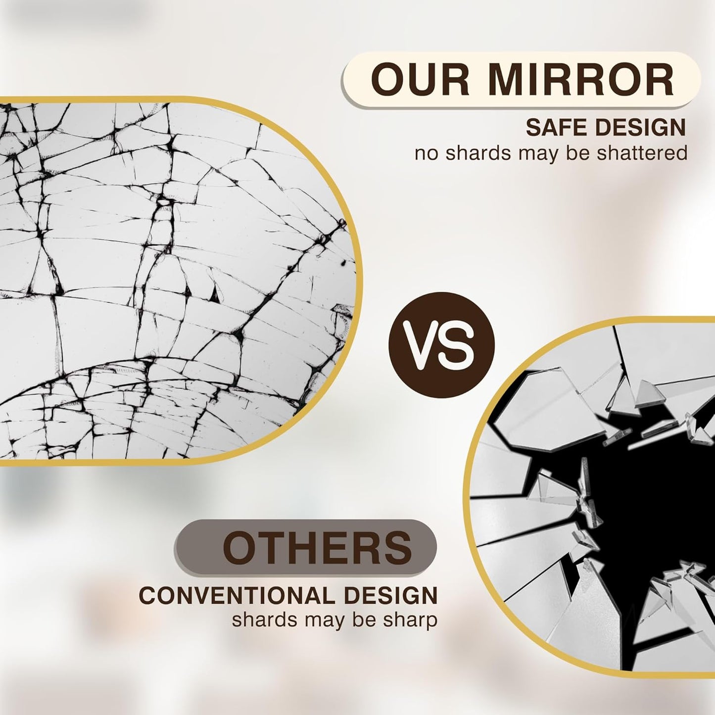 FICTOR Bathroom Mirror for Wall, Arched Vanity Bathroom Mirror for Over Sink, Metal Framed with HD Shatter-Proof Glass for Entryway, Living Room,Bedroom(2 Pack 24” x 36”, Black)