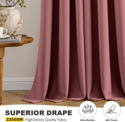MIULEE Blackout Curtains for Bedroom Living Room 2 Panels, Thermal Insulated Room Darkening Drapes Grommet Noise Reducing Light Blocking Window Treatments 63 Inches Long 40x63 Inch Black - Colors A