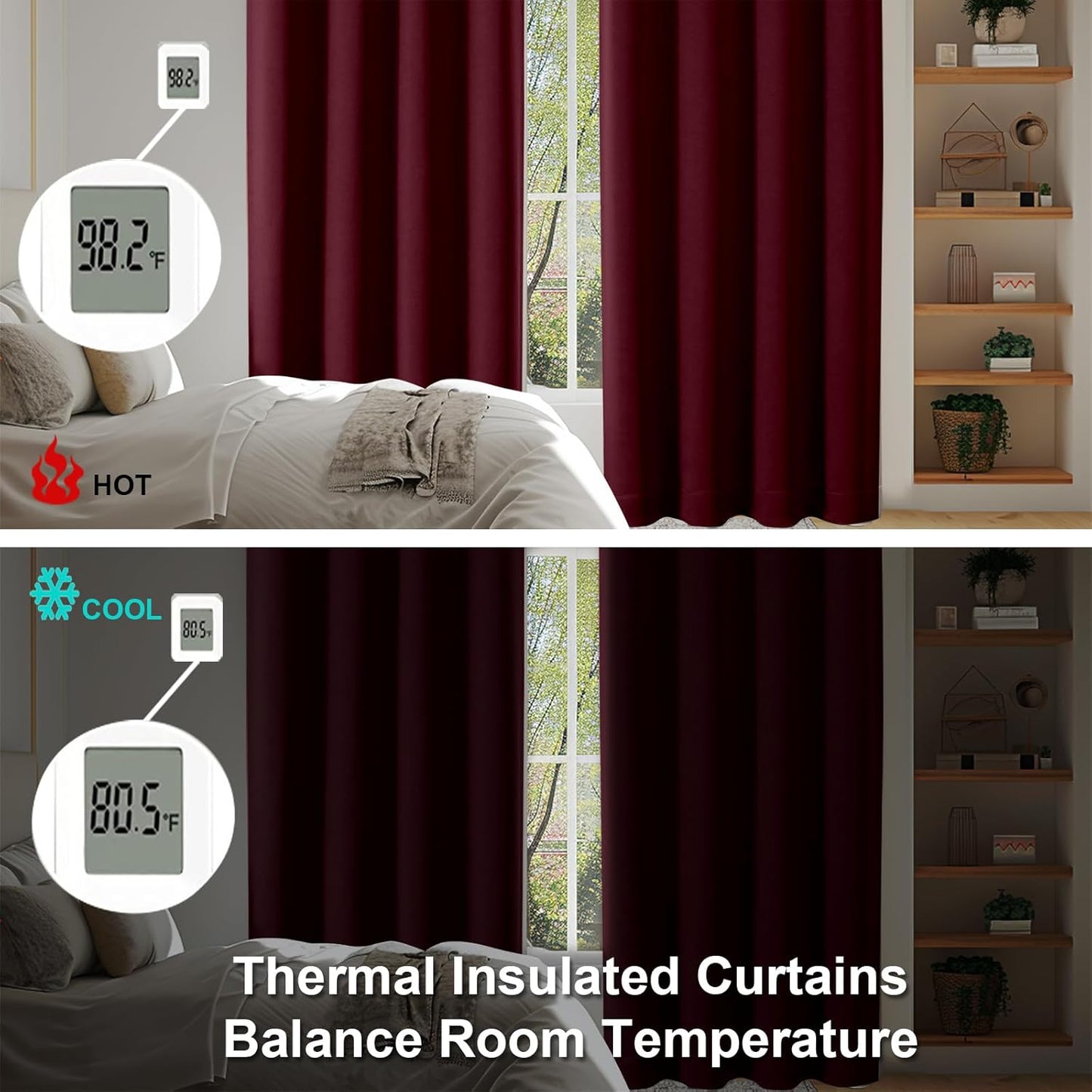 Simplebrand Ava Sage Green Blackout Curtains for Bedroom 63 Inch Length 2 Panels Set, Solid Thermal Insulated Energy Saving Rod Pocket Window Treatment Curtains Blackout Drapes, W40 x L63 Inch, Sage - Colors A