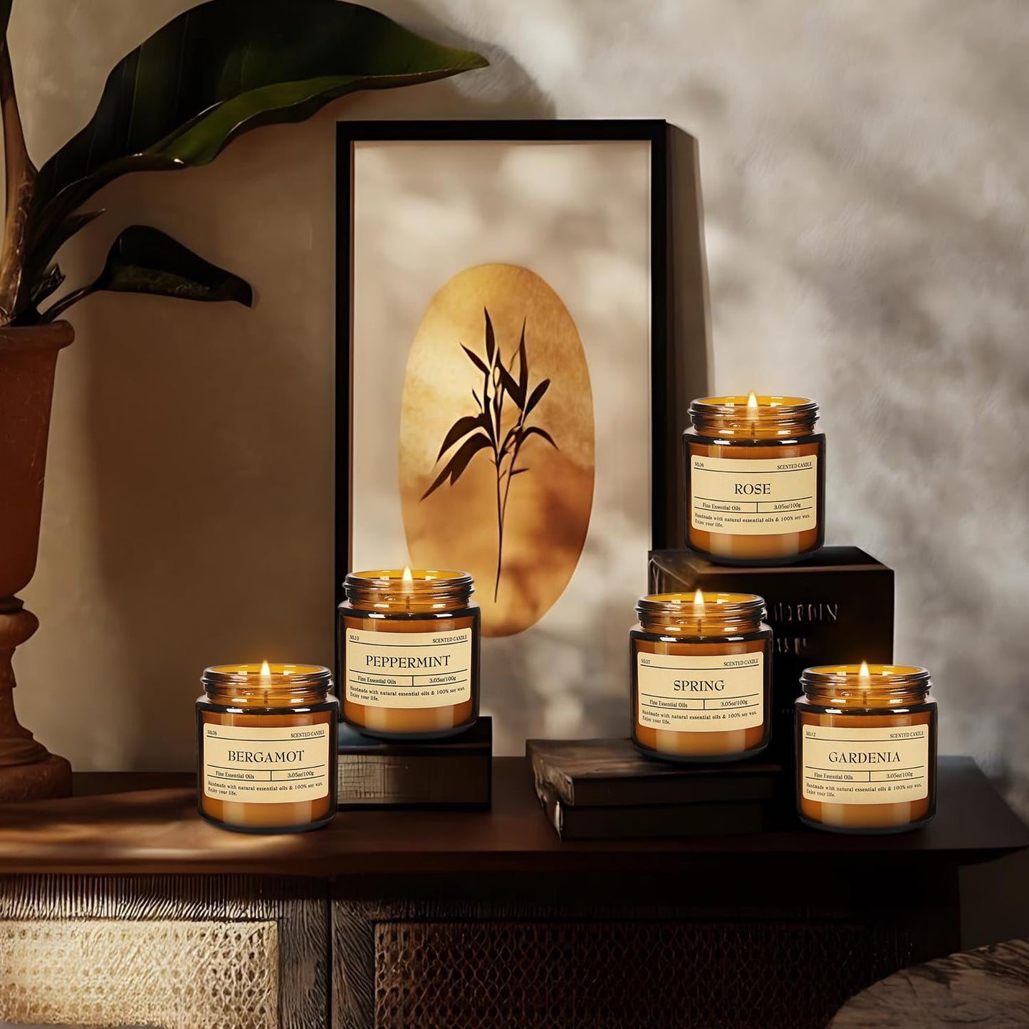 Howemon 24 Pack Scented Candles Set for Home, Relaxing Stress Relief, Aromatherapy - Natural Soy Wax and Fragrance - Gifts for Women, Mom, Best Friend, Wife, Birthday
