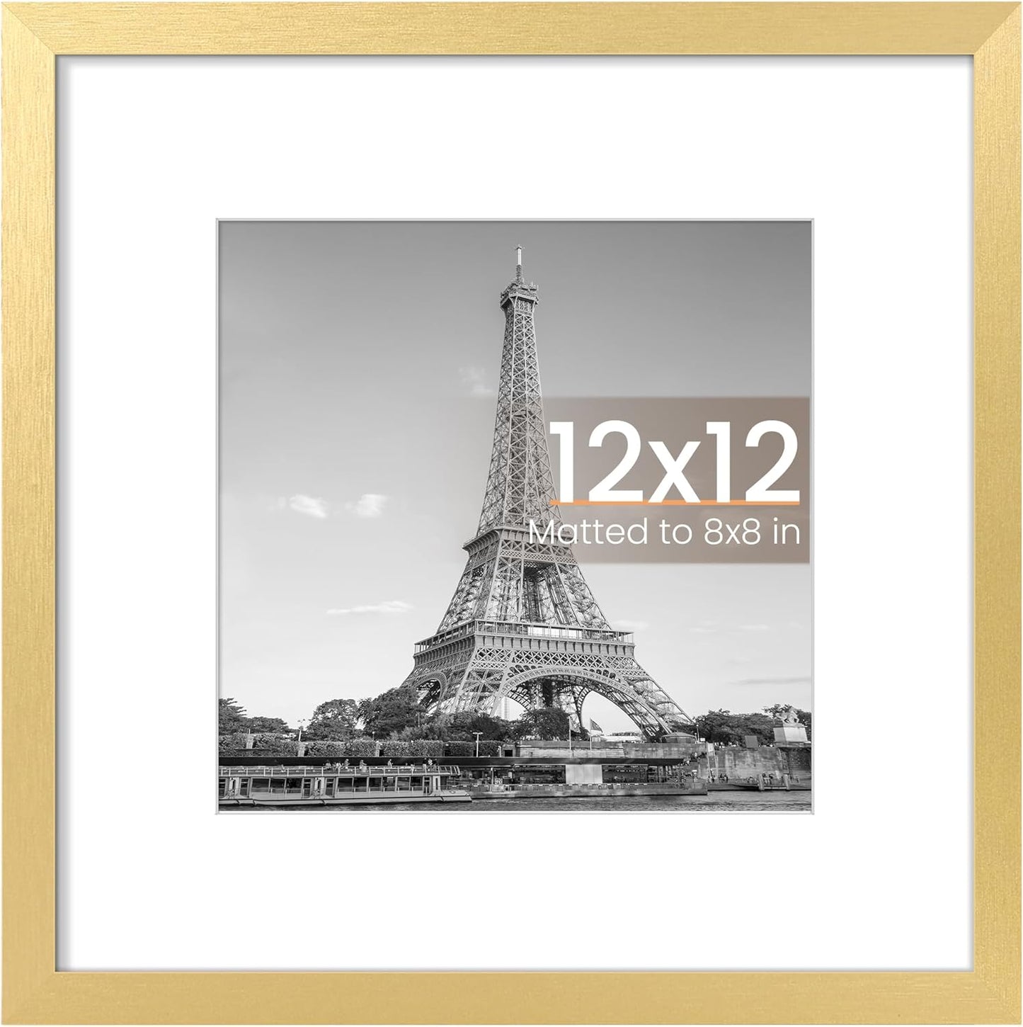 upsimples 8x10 Picture Frame, Display Pictures 5x7 with Mat or 8x10 Without Mat, Wall Hanging Photo Frame, Black, 1 Pack - Colors A