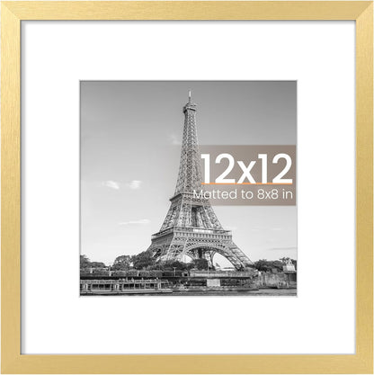 upsimples 8x10 Picture Frame, Display Pictures 5x7 with Mat or 8x10 Without Mat, Wall Hanging Photo Frame, Black, 1 Pack - Colors A