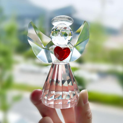HDCRYSTALGIFTS 3.3'' Crystal Bird Figurine Collectible Art Glass Animal Figurines Table Home Decor Paperweight Valentine’s Day for Women