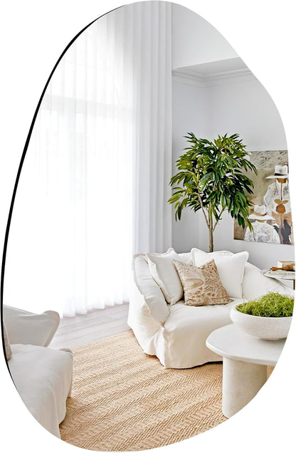 White Round Mirror 30 Inch, Circle Wall Mirrors for Bathroom, Bedroom Living Room or Entryway