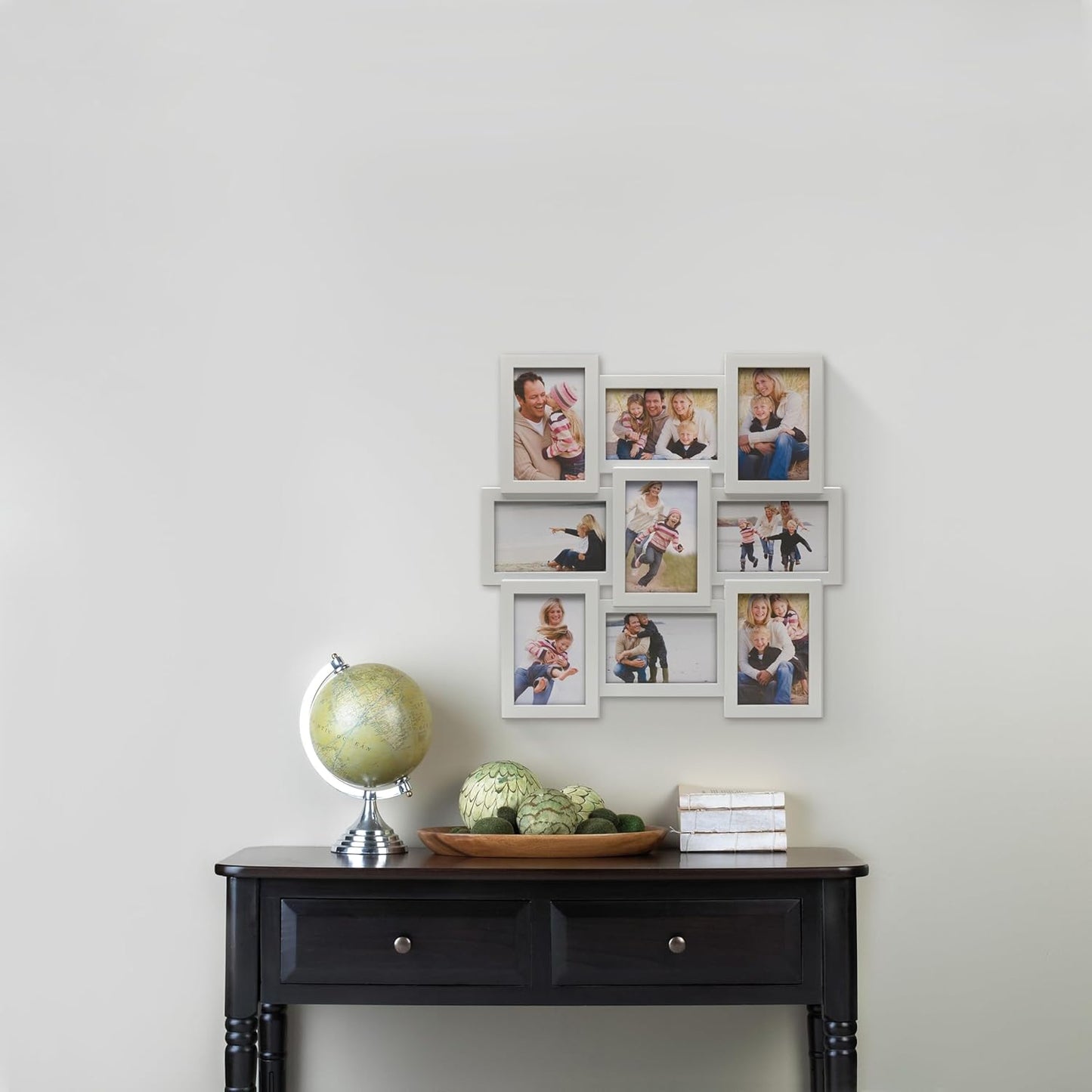 MELANNCO Collage Picture Frame for Wall, Holds 12 Photos - Six 4x6 and Six 6x4 Images, 18x23 Inch Black Plastic Frame, Hang Horizontal or Vertical, Gallery Wall Decor